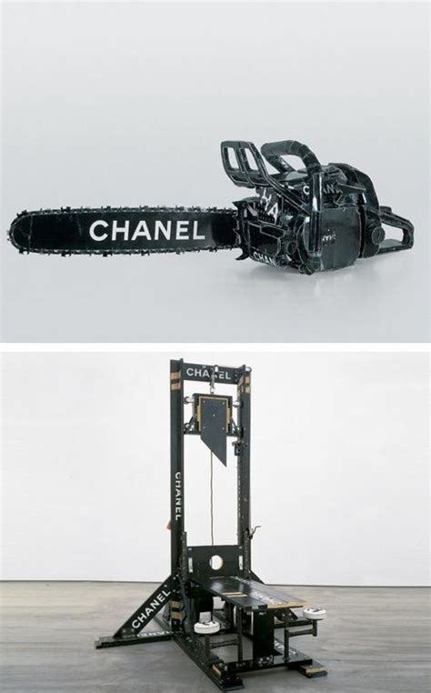 chanel chainsaw|Chanel Guillotine and other sculptures by Tom Sachs.